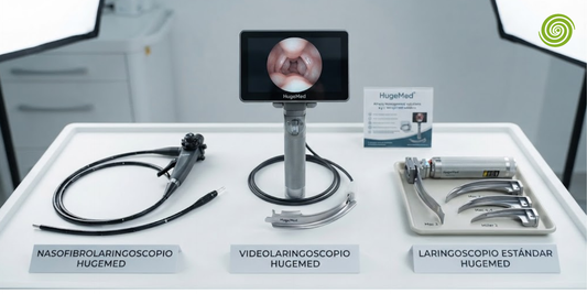 Nasofibrolaringoscopio, videolaringoscopio y laringoscopio