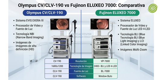 Olympus CV/CLV-190 vs Fujinon ELUXEO 7000